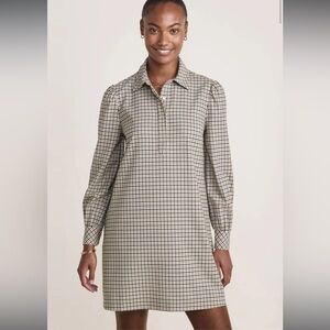 Vineyard Vines Quinn Plaid Popover Dress Wool Blend Small NWT